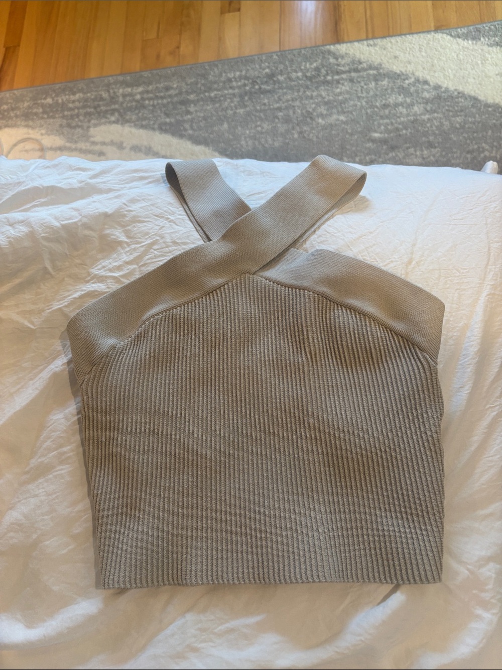 Ribbed Cross-Strap Crop Top Aritzia